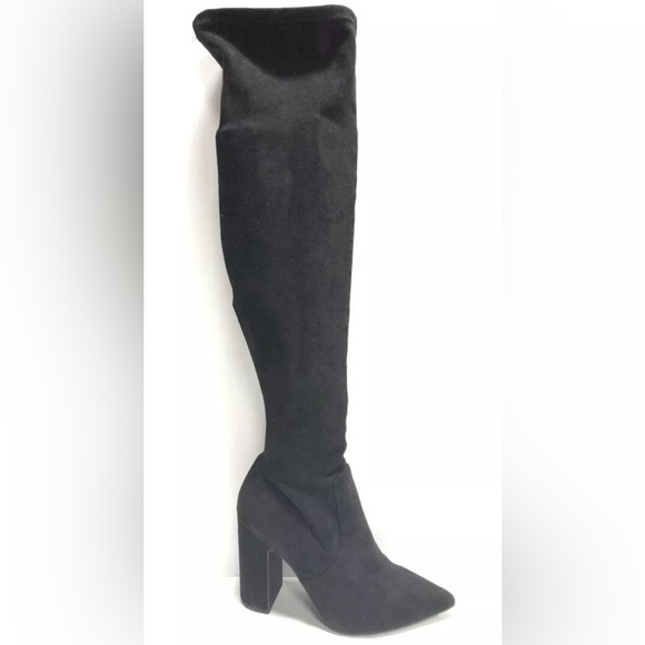 Steve Madden Gorgeena Over The Knee Boots Black Size 8.5 M - Picture 1 of 6